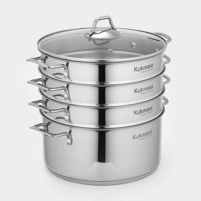 Мантоварка 3в1, 6 л, d=26 см, 3 секции, стеклянная крышка, капсульное дно, индукция Мантоварка 3в1, 6 л, d=26 см, 3 секции, стеклянная крышка, капсульное дно, индукция