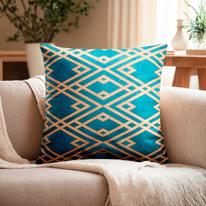 Наволочка декоративная Этель &laquo;Изумруд&raquo; 40х40 см, велюр, 100% п/э