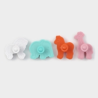 Набор плунжеров кондитерских Доляна &laquo;Зоопарк&raquo;, 4 шт, 6&times;5 см, цвет МИКС