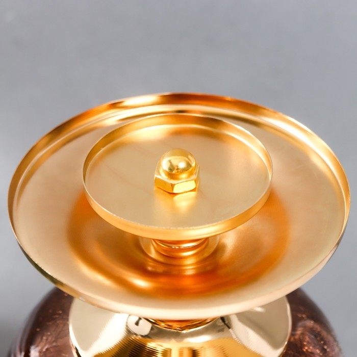 Подсвечник металл, стекло на 1 свечу Подсвечник металл, стекло на 1 свечу "Мозаика" золото 52х15х15 см