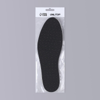 Стельки для обуви, универсальные, дышащие, р-р RU до 46 (р-р Пр-ля до 46), 29 см, пара, цвет чёрный