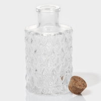 Набор баночек стеклянных для специй с пробковой крышкой Доляна &laquo;Парфе&raquo;, 130 мл, 11,5&times;5,5 см, 12 шт