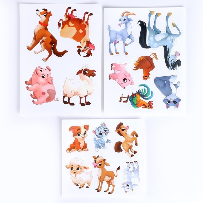 Развивающая игра на липучках &laquo;&lrm;Изучаем животных. Ферма или деревня&raquo;&lrm;