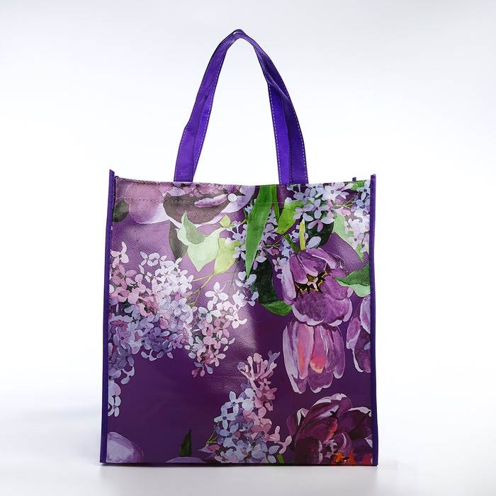 Сумка хозяйственная на кнопке, цвет фиолетовый Сумка хозяйственная на кнопке, цвет фиолетовый