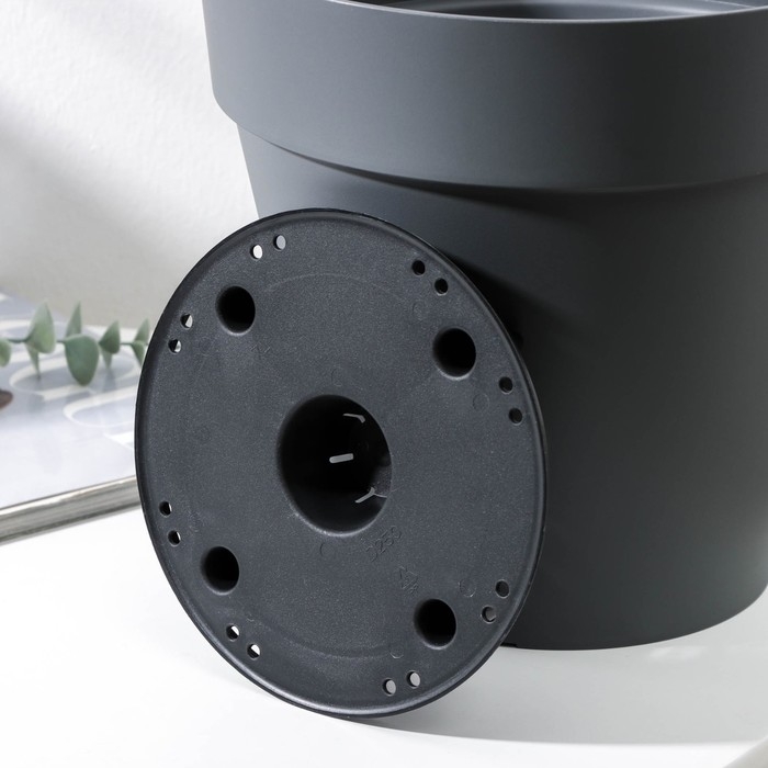 Кашпо для цветов со вставкой Tarragon, 7 л, d=25 см, h=23 см, цвет серый Кашпо для цветов со вставкой Tarragon, 7 л, d=25 см, h=23 см, цвет серый