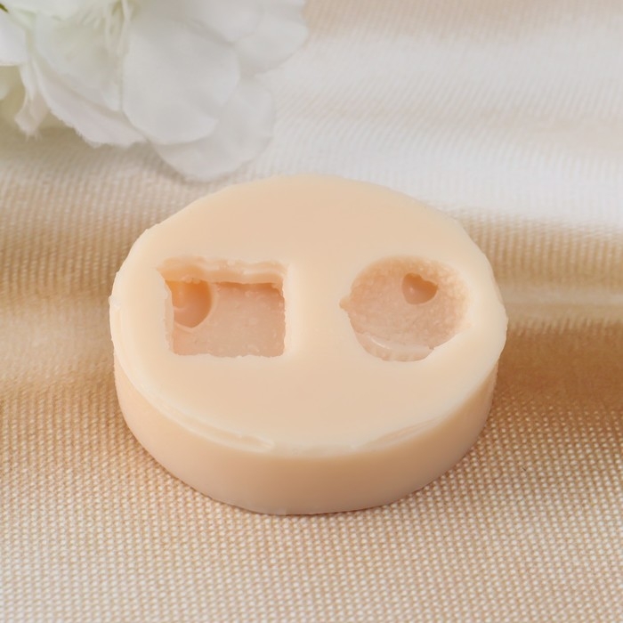 Молд силиконовый Молд силиконовый "Печенье - пироженое" 1,6х1,7х0,7 см; 1,9х1,5х0,7 см