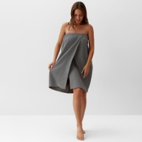 Полотенце Этель, цв. серый, жен. парео 75х150 см, 100% полиэстер, 300 г/м2