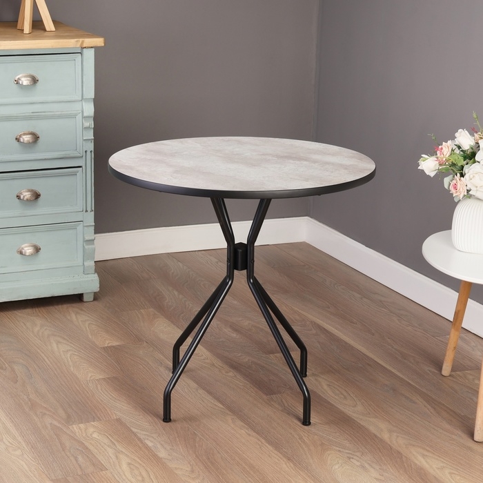 Стол кухонный Рунд ЛДСП 22 мм, 780х780х740, Цемент Стол кухонный Рунд ЛДСП 22 мм, 780х780х740, Цемент