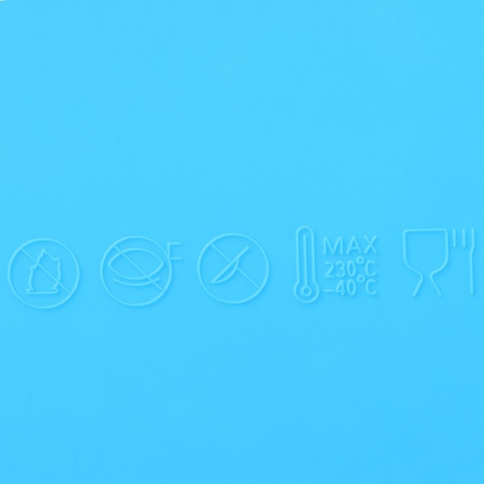 Коврик для айсинга Доляна &laquo;Кружево&raquo;, силикон, 38,5&times;11,4 см, цвет синий