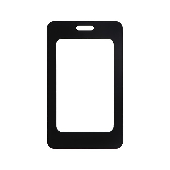 Бейдж вертикальный, внешний 101х67 мм, внутренний 85х54 мм, софтач, черный Бейдж вертикальный, внешний 101х67 мм, внутренний 85х54 мм, софтач, черный