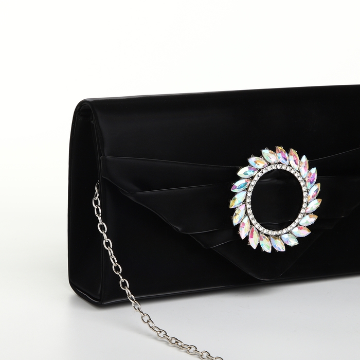 Сумка-клатч на магните, цвет чёрный