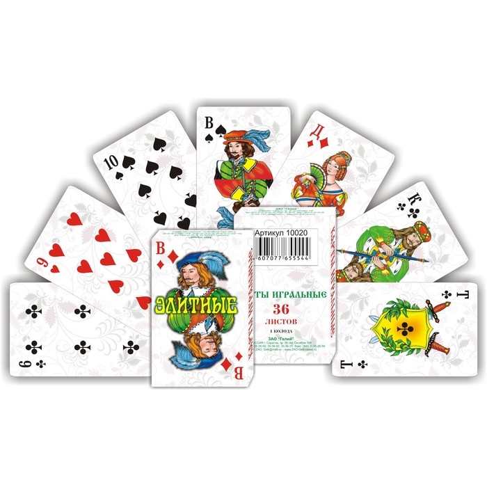 Карты игральные Карты игральные "Элитные", 36 шт, карта 5.5 х 8.5 см