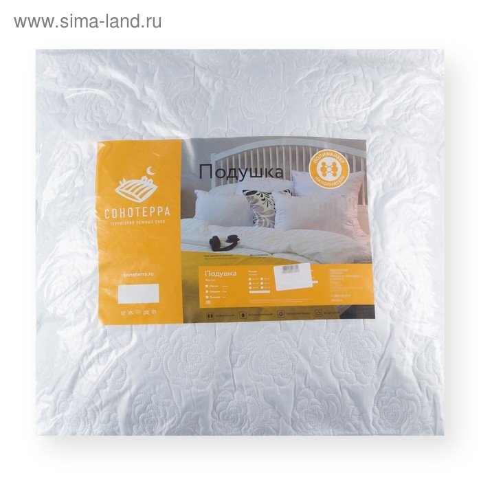 Подушка Роза 70х70 см цв. белый, полиэфирное волокно, пэ 100% Подушка Роза 70х70 см цв. белый, полиэфирное волокно, пэ 100%