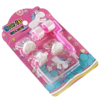 Печать цветная &laquo;Единороги&raquo;, набор 3 шт., ролик-печать с 2 насадками, штемпельная подушка