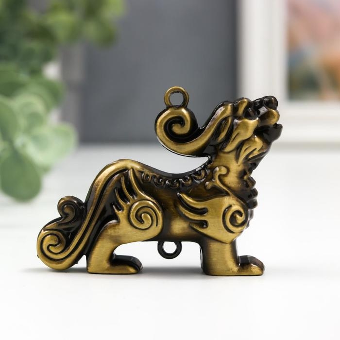 Сувенир металл Сувенир металл "ПиЯО" под бронзу 4х5,5х1,2 см