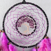 Ловец снов 2 кольца "Дерево жизни" фиолетовый d=7 b и 16 см 16х60 см Ловец снов 2 кольца "Дерево жизни" фиолетовый d=7 b и 16 см 16х60 см