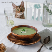 Набор деревянных тарелок из цельного кедра Mаgistrо, 2 шт: 20&times;2,5 см, 16&times;6 см, обожжённые