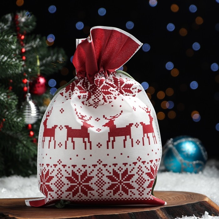 Новый год. Мешок подарочный Новый год. Мешок подарочный "Скандинавия", 22x31 см