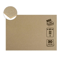 Картон переплётный 1.5 мм, 21 х 30 см, 30 листов, 950 г/м², серый Картон переплётный 1.5 мм, 21 х 30 см, 30 листов, 950 г/м², серый