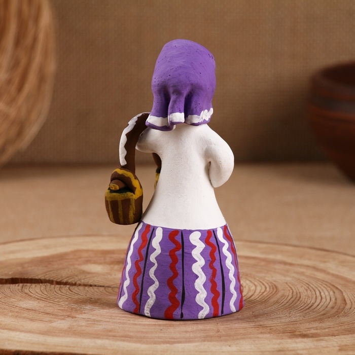 Сувенир "Баба с вёдрами Лето", каргопольская игрушка, микс