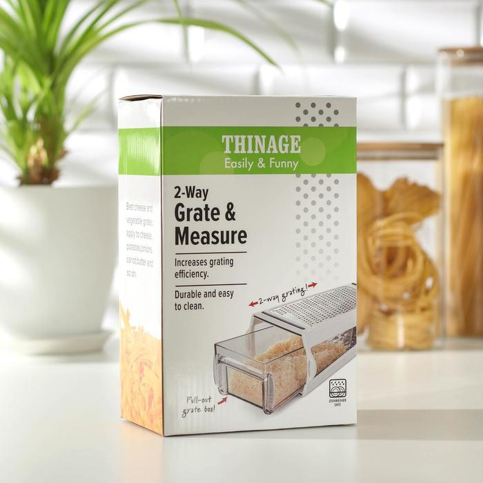 Тёрка с контейнером &laquo;Умелец&raquo;, 13,5&times;9&times;21,5 см, ABS-пластик, нержавеющая сталь, цвет белый