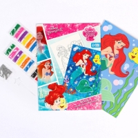 Набор для творчества: фреска песком с блёстками (9 цветов), "Русалочка Ариэль", Принцессы Набор для творчества: фреска песком с блёстками (9 цветов), "Русалочка Ариэль", Принцессы
