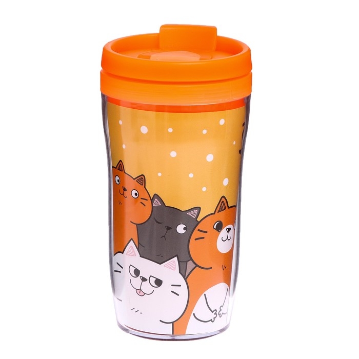 Термостакан с пазлом &laquo;Милые котики&raquo;, 54 элемента, 250 мл