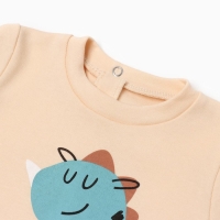 Комбинезон Крошка Я "Дракоша", рост 68-74 см, бежевый