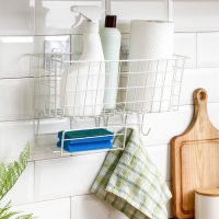 Корзина на липучках Доляна, 37,5&times;15&times;22 см, цвет белый