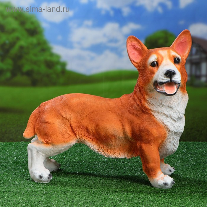 Садовая фигура Садовая фигура "Собака Корги" 21х47х42см