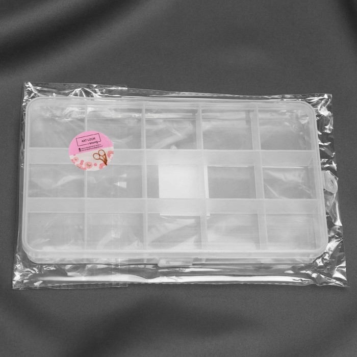 Органайзер для рукоделия, с подвесом, 15 отделений, 17,5 × 10 × 2 см Органайзер для рукоделия, с подвесом, 15 отделений, 17,5 × 10 × 2 см