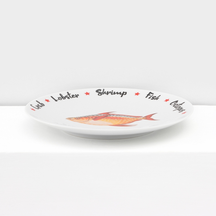 Набор фарфоровых тарелок Sealife, 6 предметов, рисунок МИКС