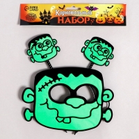 Карнавальный набор «Лицо», 2 предмета: ободок, маска Карнавальный набор «Лицо», 2 предмета: ободок, маска