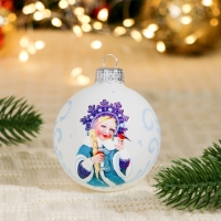 Шар "Снегурочка Хрустальная", 65 мм., в подарочной упаковке, мультиколор Шар "Снегурочка Хрустальная", 65 мм., в подарочной упаковке, мультиколор