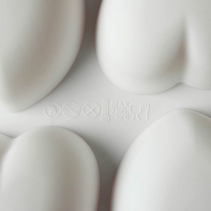 Форма для муссовых десертов и выпечки KONFINETTA &laquo;Сердца&raquo;, 29,8&times;17,3&times;2,5 см, 15 ячеек (5&times;4,6 см), цвет белый