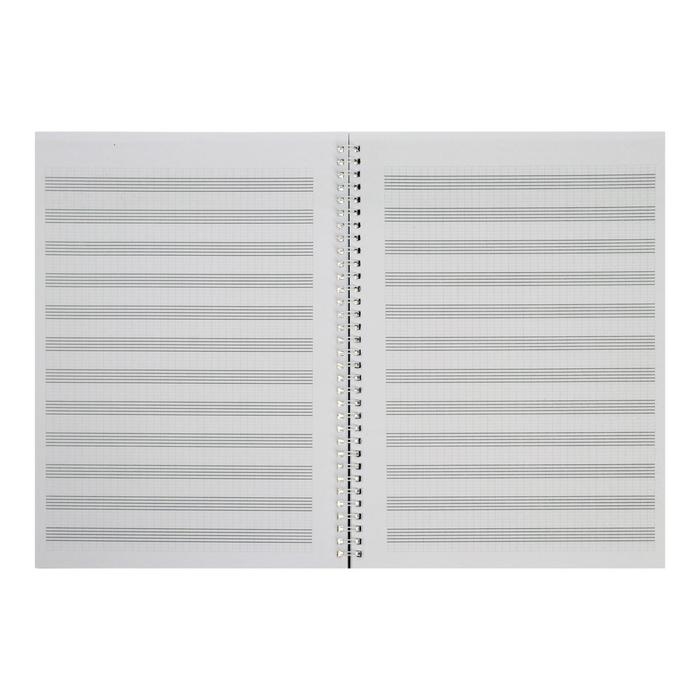 Тетрадь для нот А4, 50 листов, на гребне, обложка мелованный картон, глянцевая ламинация, вертикальная, блок 70 г/м2, МИКС Тетрадь для нот А4, 50 листов, на гребне, обложка мелованный картон, глянцевая ламинация, вертикальная, блок 70 г/м2, МИКС