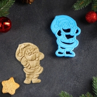 Форма для печенья «Санта Клаус», вырубка, штамп, 10,2×7,3 см, цвет микс Форма для печенья «Санта Клаус», вырубка, штамп, 10,2×7,3 см, цвет микс