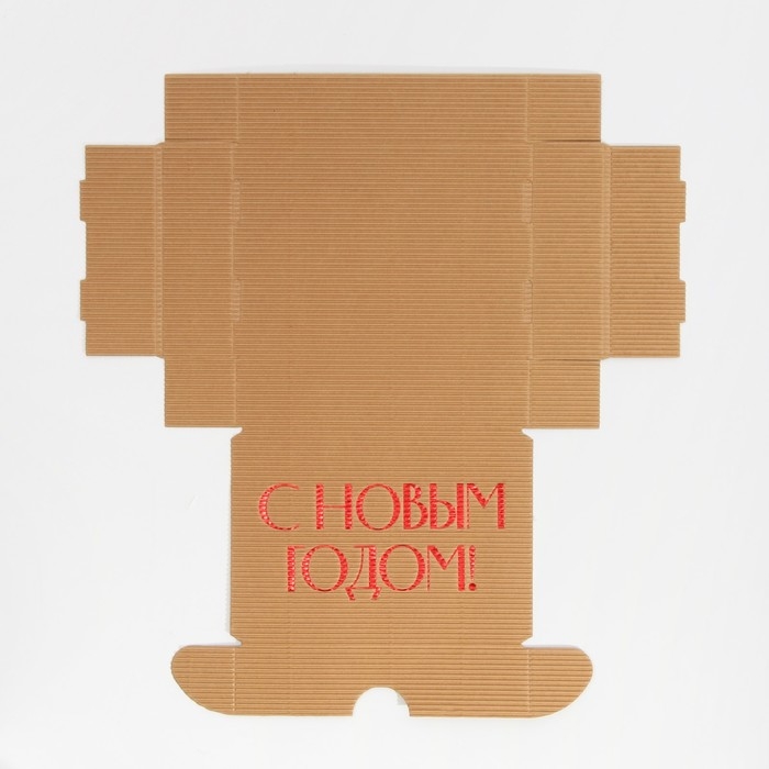 Коробка подарочная новогодняя складная рифлёная &laquo;Новый год&raquo;, 21 х 15 х 5 см, Новый год
