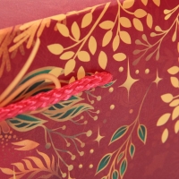 Пакет-коробка &laquo;Золото&raquo;, 23 х 18 х 11 см, Новый год