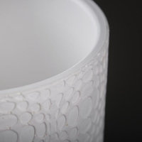 Горшок цветочный "Иллюзия" белый цилиндр №2, 2л Горшок цветочный "Иллюзия" белый цилиндр №2, 2л