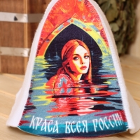 Шапка для бани "Краса всея России" Шапка для бани "Краса всея России"