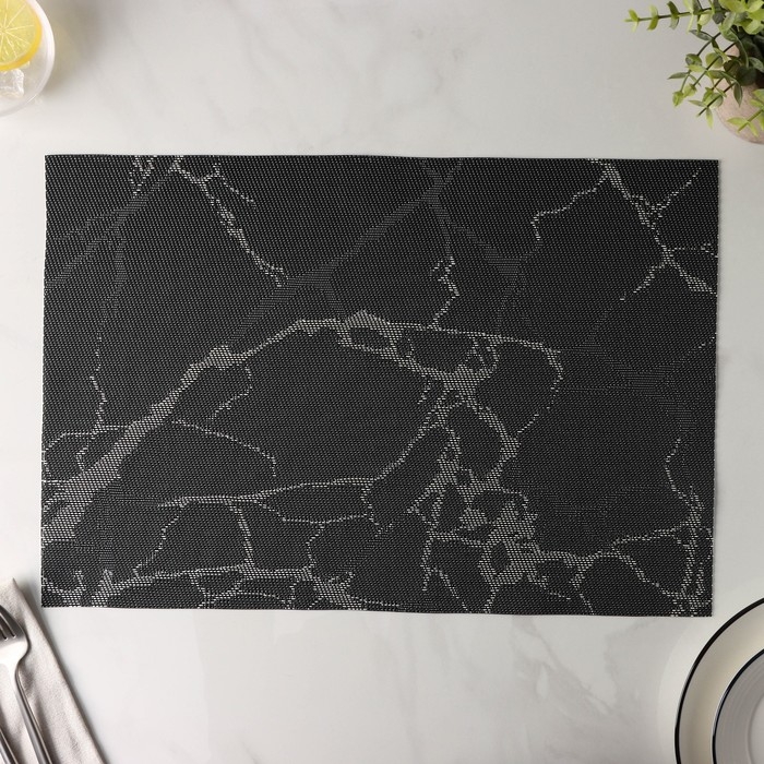 Салфетка сервировочная на стол Magistro «Мрамор», 45×30 см, цвет серый Салфетка сервировочная на стол Magistro «Мрамор», 45×30 см, цвет серый