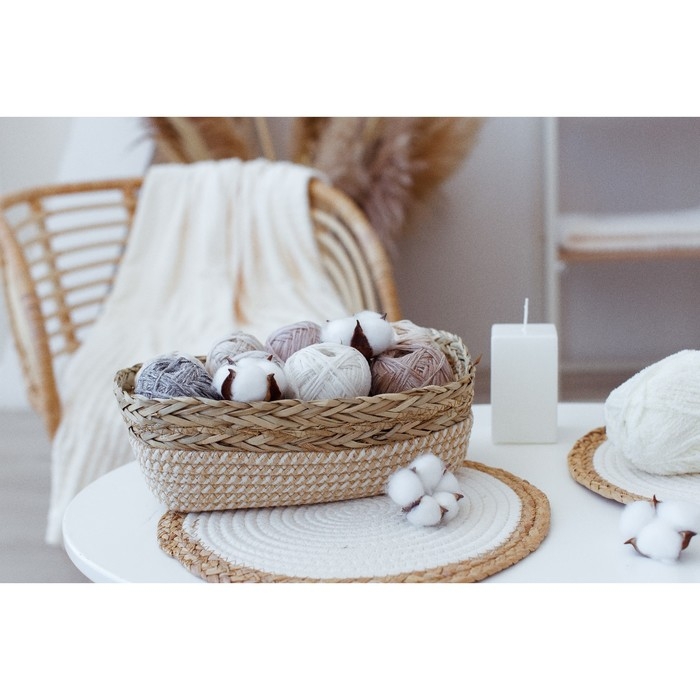 Корзина для хранения плетёная ручной работы Доляна &laquo;Рита&raquo;, 28&times;18&times;9 см, цвет коричневый