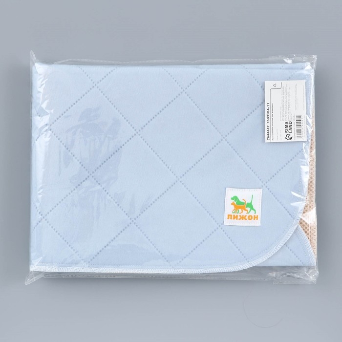 Пелёнка для животных многоразовая впитывающая, 60 х 50 см, графит