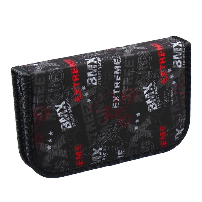 Пенал 1 секция, 130 х 210 х 40 мм, 2 откидные планки, тканевый, Calligrata TOP, Content Пенал 1 секция, 130 х 210 х 40 мм, 2 откидные планки, тканевый, Calligrata TOP, Content "Экстрим"