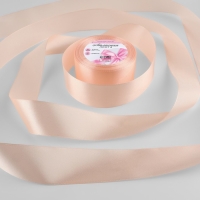 Лента атласная, 40 мм &times; 23 &plusmn; 1 м, цвет нежно-персиковый №07