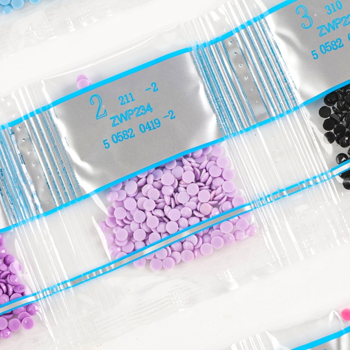 Алмазная мозаика - стикер на новый год для детей с частичным заполнением &laquo;Милые зверюшки&raquo;, новогодний набор для творчества