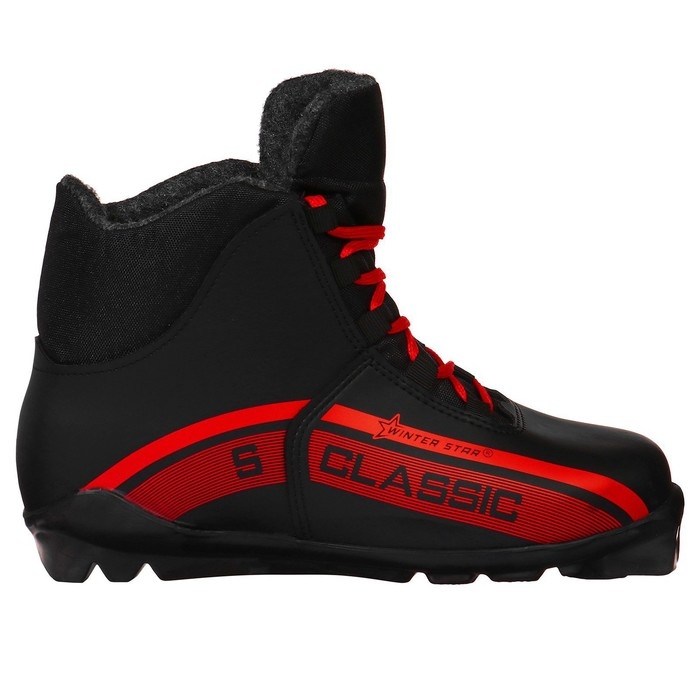 Ботинки лыжные Winter Star classic, SNS, р. 45, цвет чёрный/красный