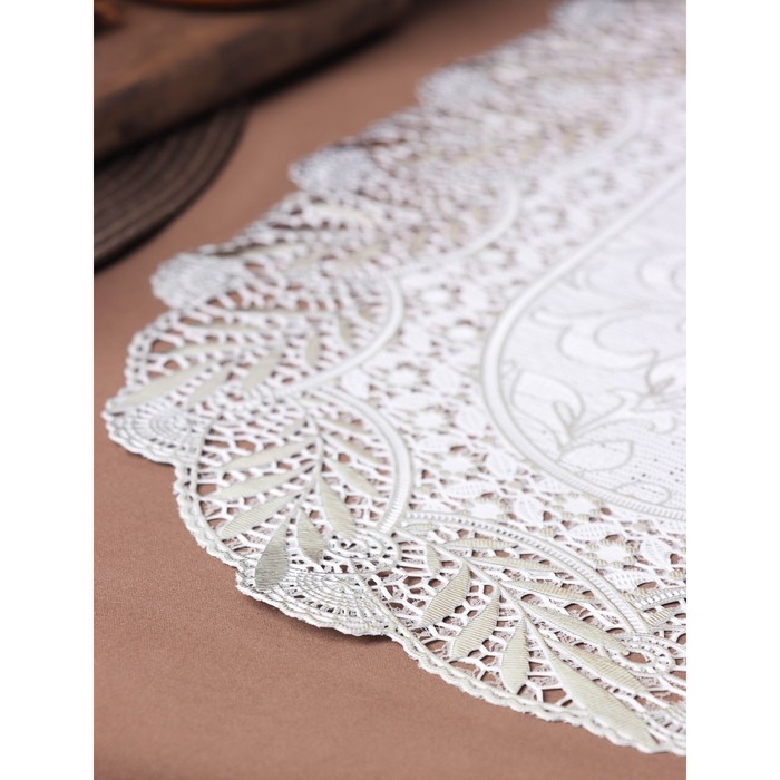 Салфетки сервировочные на стол Доляна «Подсолнухи», 46×30 см, 4 шт, ПВХ, цвет серебряный Салфетки сервировочные на стол Доляна «Подсолнухи», 46×30 см, 4 шт, ПВХ, цвет серебряный