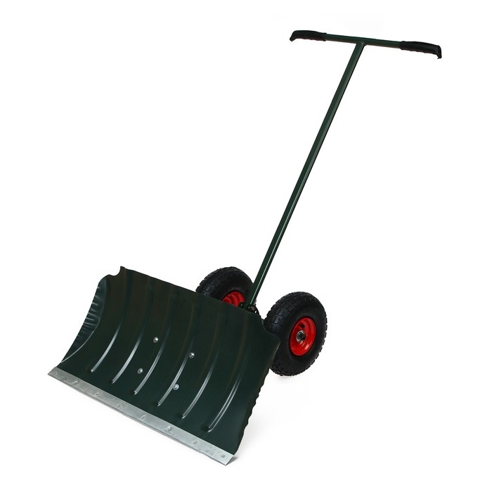 Движок металлический для уборки снега, на колёсах, ковш МИКС 430 × 750 мм, металлическая планка, металлическая ручка цвет МИКС Движок металлический для уборки снега, на колёсах, ковш МИКС 430 × 750 мм, металлическая планка, металлическая ручка цвет МИКС